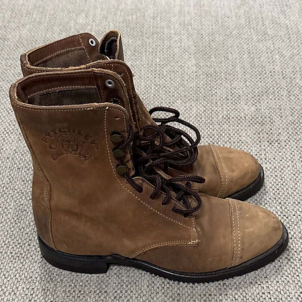 Pytchley Women's Brown Leather Lace-Up Equestrian Paddock Riding Boots